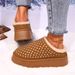SHLIANG Women Flats Slippers Crystal Platform Suede Mules Shoes Fur Shoes Casual New Winter Warm Cozy Woman Flip Flops Trend Slides X0062_viptrois.com