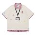 Men's Clothing Retro Contrast Color Stitching Polo Collar Short Sleeved T Shirt Ins Trendy Brand Men And Women Loose Casual Couple Half Sleeved Top_viptrois.com
