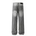 Men's Clothing Retro 2025 Trendy Street Heavy Washed Worn Design Loose Men's And Women's Denim Trousers_viptrois.com