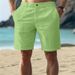 Men's Summer Linen Fashion Beach Breathable Casual Shorts Straight Leg Comfortable Fit For Outdoor Activities_viptrois.com
