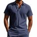 Men's Clothing Independent Station Summer Men's Loose Trend Breathable Linen Casual Lapel Button POLO Shirt Short Sleeve_viptrois.com