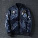 Men's Reversible MA1 Bomber Jacket - Military Green/Black/Navy - Slim Fit Zip-Up Aviator Coat With Side Pockets_viptrois.com