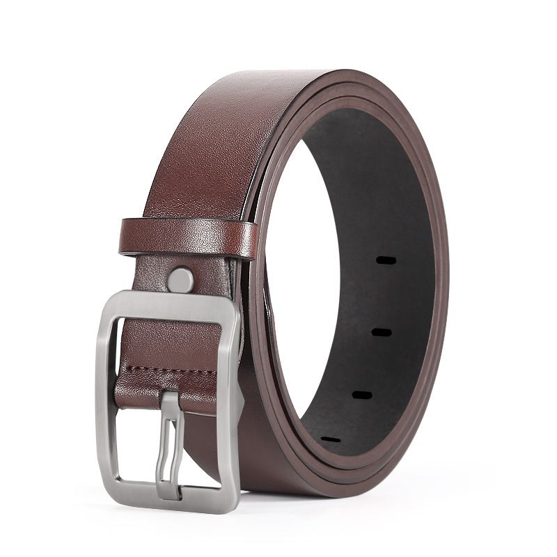 Men's Belts Men's Pin Buckle Belt Classic Flat Simple Trouser Belt Alloy Buckle PU Belt Body Jeans Belt_viptrois.com