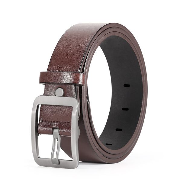 Men's Belts Men's Pin Buckle Belt Classic Flat Simple Trouser Belt Alloy Buckle PU Belt Body Jeans Belt_viptrois.com