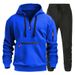 Men's Clothing men's new sweatshirt autumn and winter trend zipper sweatshirt two piece set_viptrois.com