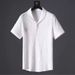 Men's Clothing Fashion Brand Ice Silk Pleated Casual Sports Suit Men's Summer Thin Short Sleeved Large Size Straight Pants Sports Two Piece Suit_viptrois.com