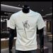 Nueva Verano Impresa Para Hombres Manga Corta, Cuello Redondo, Algodón Puro, Media Manga, Tendencia Juvenil, Ancora_viptrois.com