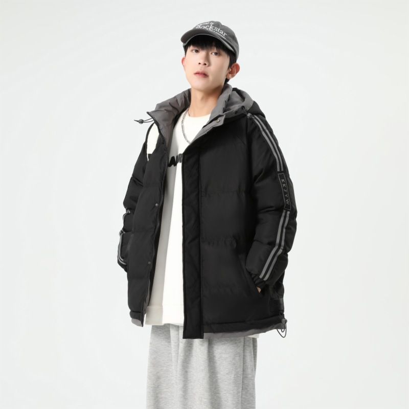 Men's Oversized Hooded Puffer Jacket - Winter Thickened Quilted Coat, Loose Fit Streetwear Parka For Teens & Adults (Sizes M To 8XL)_viptrois.com
