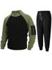 Men's Color Block Stand Collar Sweatshirt – Loose Fit Long Sleeve Pullover For Autumn & Winter_viptrois.com