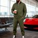 Men's American Casual Suit Cross Border Zip Up Baseball Uniform Sportswear For Autumn And Winter Simple Style_viptrois.com