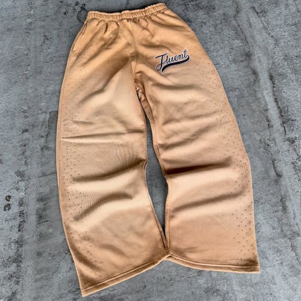 Men's Clothing Design Niche Design Hip Hop Starry Sky Hot Diamond Wide Leg Pants Casual Loose Trousers_viptrois.com