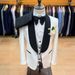 Men's Clothing Men's Slim Suit Three Piece Suit Single Row One Button Side Open Double Fork_viptrois.com