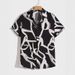 Men's Clothing Shirt Slightly Elastic Summer Loose Anti Wrinkle Casual Striped Printed Short Sleeved Shirt_viptrois.com