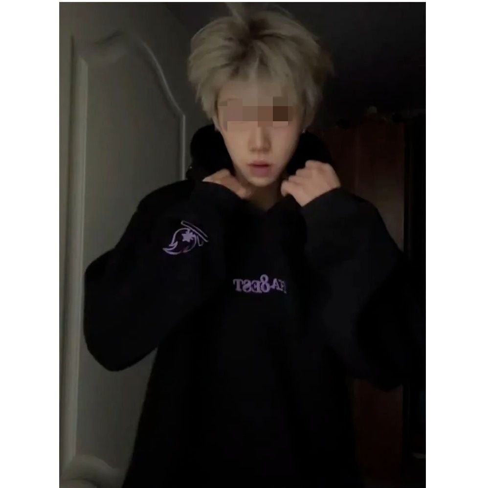 New Letter Pullover Hoodie With High Street Style And Fashionable Design, Versatile Loose Top_viptrois.com