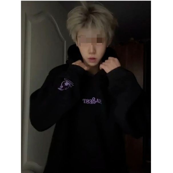 New Letter Pullover Hoodie With High Street Style And Fashionable Design, Versatile Loose Top_viptrois.com