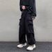 Men's Clothing American Vintage Retro Workwear Casual Trousers For Men, High Street Style, Loose Fit, Functional, Drawstring Cuffs, Long Trousers._viptrois.com