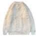 Autumn Coat Men's Trendy Patch Loose Knit Sweater Round Neck Versatile Sweater_viptrois.com