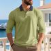 Men's Clothing Lapel Leisure Golf Business Men's Casual Golf Shirt With Contrast Collar - Breathable & Stylish Long Sleeve For Business & Leisure_viptrois.com