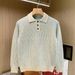 Winter Thickened Warm Turn-down Collar Sweater Fashion Knitted Casual Commuting Style Slim Fit Polo Shirt Men's Long_viptrois.com