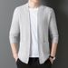 "Men's Lightweight Knit Cardigan – Slim-Fit Autumn Layering Essential (Black To 4XL, Business Casual)"_viptrois.com
