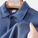 Men's Casual Polo Shirt Striped Lapel T Shirt Men's Short Sleeve_viptrois.com