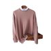 Pure Autumn Winter New Men's Crew Neck Sweater Long Sleeve Knitwear Solid Color Loose Pullover Base Shirt_viptrois.com