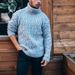 Loom 2023 Foreign Trade Cross-Border Autumn Winter Diamond Twist Thick New Yarn Knitted Sweater European American Style Men's_viptrois.com