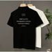 Men's Letter Print Polo Shirt | Breathable Cotton Pique Knit | Slim Fit Short Sleeve Tee For Casual Style_viptrois.com