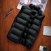 Men's Lightweight Padded Vest With Stand Collar, Winter Warm Fleece Lined Sleeveless Jacket For Casual Outdoor Wear (Black, Grey, Blue, Green)_viptrois.com