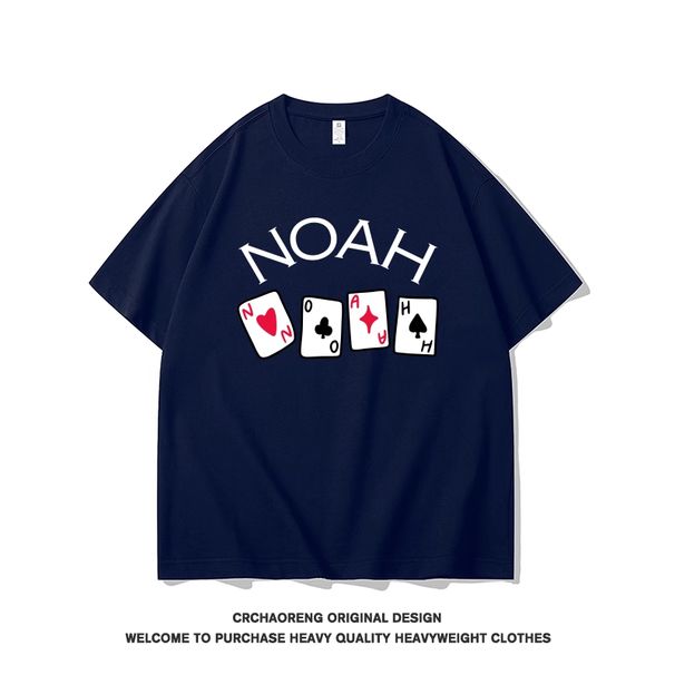 American High Street Trendy Card Poker Letters Pure Cotton Short Sleeved T-shirt For Men And Women Summer Ins Style_viptrois.com