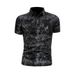 Men's Stylish Summer Polo Shirt With Starry Tie-Dye Print, Casual Slim Fit Short Sleeve T-Shirt, Breathable & Comfortable For Daily Wear_viptrois.com