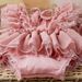 Ylsteed 2 Pieces Set Dusty Pink Chiffon Newborn Romper with Bow Hairband Dot Lace Baby Photography Outfits_viptrois.com