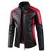 Men's Clothing Winter PU Leather Jacket With Fleece Lining, Retro Biker Style Jacket For Casual Wear, Slim Fit Zipper Jacket In Multiple Colors_viptrois.com