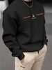 Men's Loose Casual And Fashionable Paris Letter Pattern Printed Round Neck Long Sleeved Sportswear For Autumn And Winter_viptrois.com