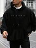 Men's Autumn And Winter Casual Fashionable Loose Hooded Sweatshirt ORIGINALS Letter Printed Warm Long Sleeved Pullover_viptrois.com