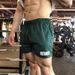Men's Athletic Muscle Fitting Shorts Quick Drying Breathable Stretchy 3/5 Length Trendy Brand Black For Weightlifting And Squatting_viptrois.com