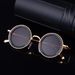 Summer 2025 New Personalized Color Contrasting Round Frame Glasses For Men, European And American Fashion Retro Sunglasses With Letters Sunscreen Sung_viptrois.com
