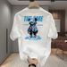 【 Lanya 】 High Quality Casual T-shirt New Pure Cotton Men's Round Neck Trendy Brand Summer Print T_viptrois.com