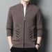1 Aoshi Sheep Brand Pure Wool For Men, Autumn And Winter Thick Knitted Cardigan, Trendy Middle-aged Dad Men's Sweater_viptrois.com