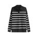 Pure Korean Style Trendy Color-Block Striped Polo Collar Knit Sweater For Men, Autumn And Winter High-End Long Sleeve Top_viptrois.com