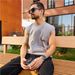 Men's Clothing Trendy Brand Heavyweight Waistcoat Vest For Men Retro Washed Old Design Sleeveless T Shirt Sports_viptrois.com