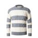 Men's Clothing 2024 Autumn And Winter New European And American Men's Round Neck Sweater Striped Casual Knitted Bottoming Shirt_viptrois.com