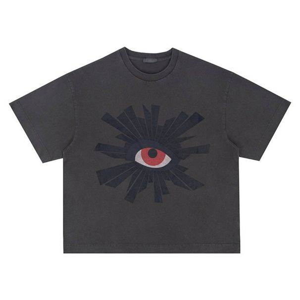 2025 Spring/Summer New Product: Eye Of Sight American Trendy Brand Retro High Street Short Sleeved T-shirt_viptrois.com
