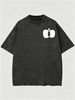 Vintage Washed Minimal Abstract Pocket Print 230g Cotton T-Shirt Men's Casual Streetwear Tee_viptrois.com
