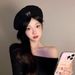 Beret With Bowknot For Women Sweet Versatile Elegant Fashionable Artist Hat Trendy Early Autumn Outfit Solid Color_viptrois.com