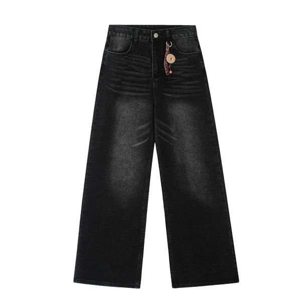 Brand New 2025 Korean Style Men's Solid Color Cotton Long Straight Mid-Waist Casual Pants_viptrois.com