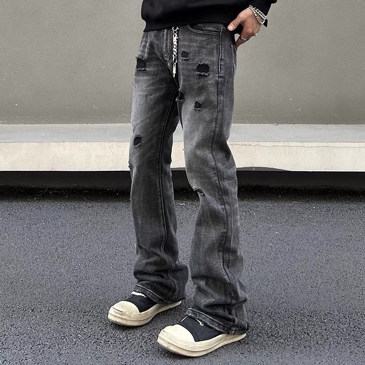Men's Clothing Men's Straight Flared Cleanfit Pants High Street Vibe_viptrois.com