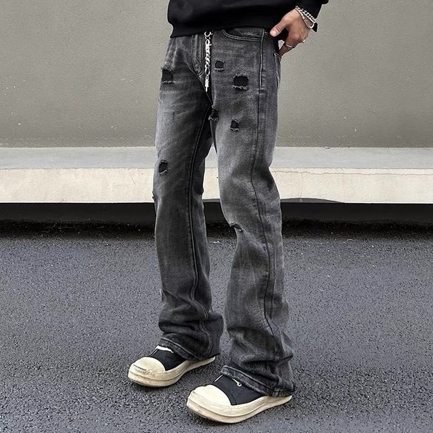 Men's Clothing Men's Straight Flared Cleanfit Pants High Street Vibe_viptrois.com