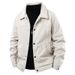 Men's Corduroy Fleece-Lined Jacket - Winter Workwear Coat With Warm Sherpa Lining, Relaxed Fit & Zip Closure, M-5XL_viptrois.com