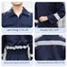 Men's Clothing One Piece Work Clothes Suit Reflective Wear Resistant And Dirt Resistant Mechanic Welder Shipyard Seaport Labor Protection Clothing_viptrois.com